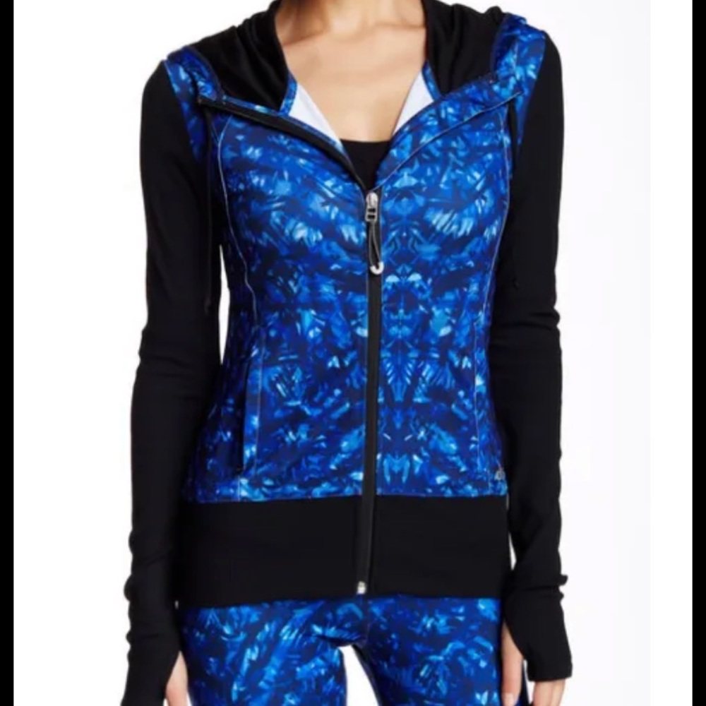 Alo Yoga Flow Jacket Blue Kaleidoscope Size Large